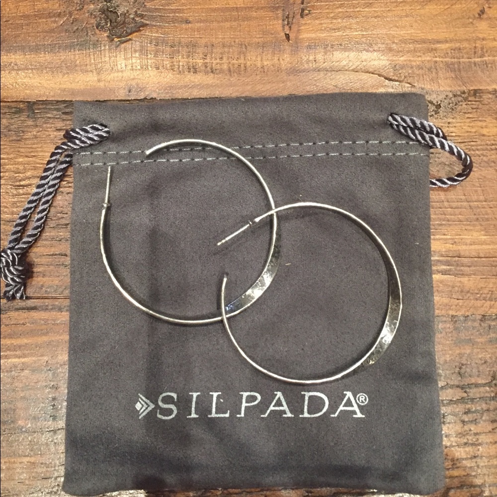 Sterling silver loop earrings